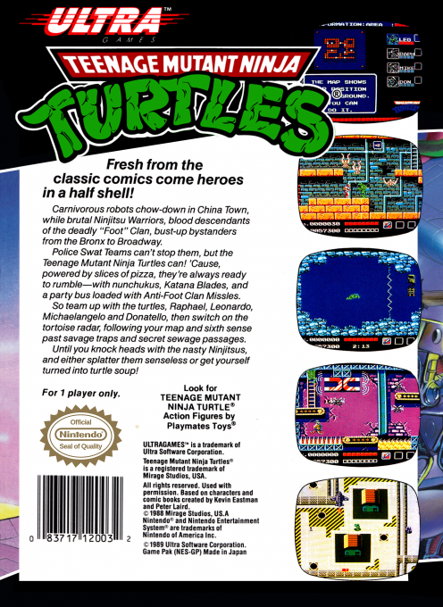 Teenage Mutant Ninja Turtles — Box back