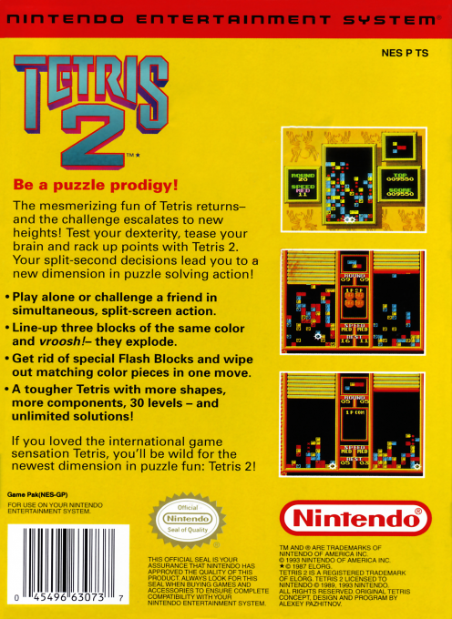 Tetris 2 — Box back