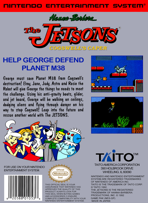 The Jetsons : Cogswell's Caper! — Box back