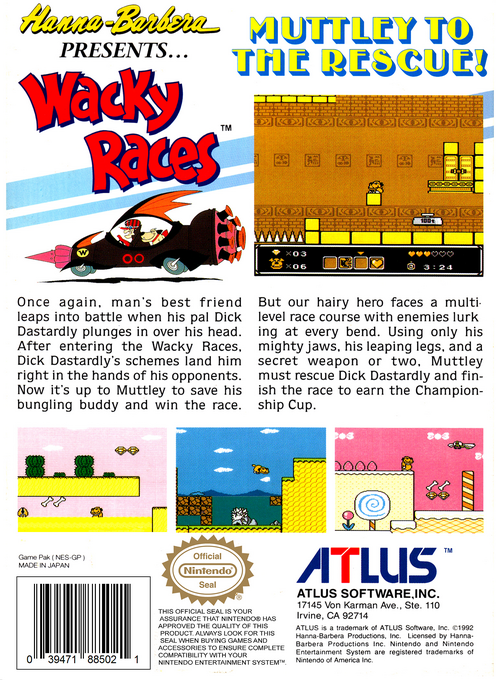 Wacky Races — Box back