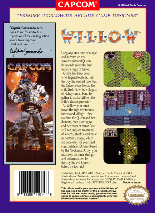 Willow — Box back