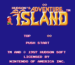 Adventure Island — Title screen