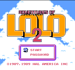 Adventures of Lolo 2 — Title screen