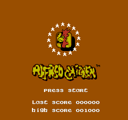 Alfred Chicken — Title screen