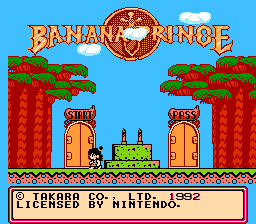 Banana Prince — Title screen