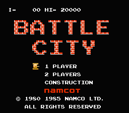 Battle City — Title screen