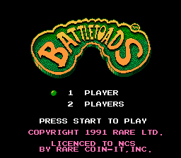 Battletoads — Title screen