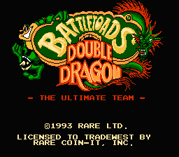 Battletoads & Double Dragon — Title screen