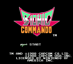 Bionic Commando — Title screen