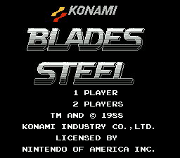 Blades of Steel — Title screen