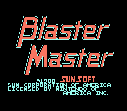 Blaster Master — Title screen