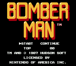 Bomberman — Title screen