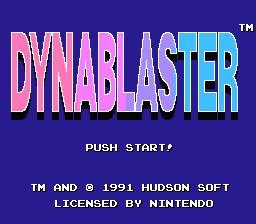 Bomberman II — Title screen