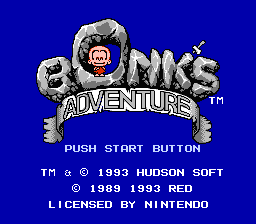 Bonk's Adventure — Title screen