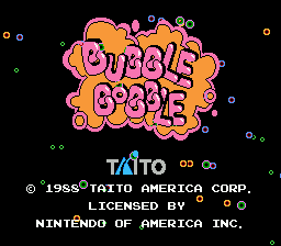 Bubble Bobble — Title screen