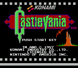 Castlevania — Title screen