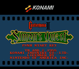 Castlevania II : Simon's Quest — Title screen
