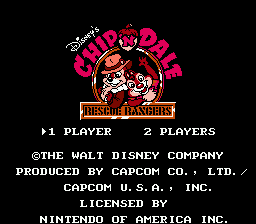Chip 'N Dale : Rescue Rangers — Title screen