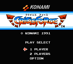 Crisis Force — Title screen