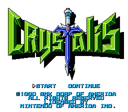 Crystalis — Title screen