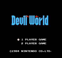 Devil World — Title screen
