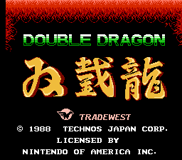 Double Dragon — Title screen