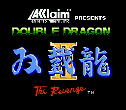 Double Dragon II : The Revenge — Title screen