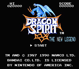 Dragon Spirit : The New Legend — Title screen