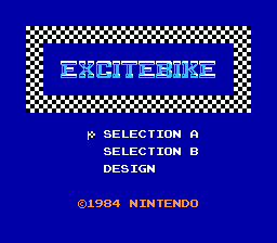 Excitebike — Title screen