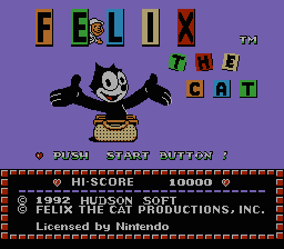 Felix the Cat — Title screen