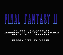 Final Fantasy II — Title screen