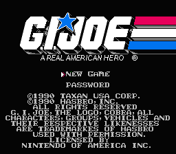 G.I. Joe : A Real American Hero — Title screen
