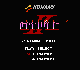 Gradius II — Title screen