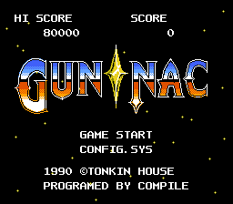 Gun Nac — Title screen