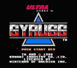 Gyruss — Title screen