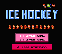 Ice Hockey — Title screen