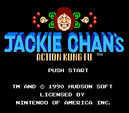 Jackie Chan's Action Kung Fu — Title screen