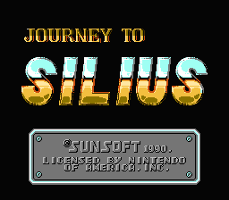 Journey to Silius — Title screen