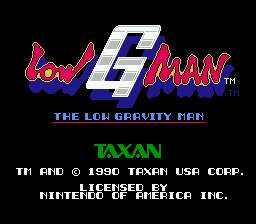 Low G Man : The Low Gravity Man — Title screen