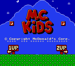 M.C. Kids — Title screen