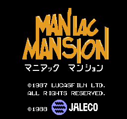 Maniac Mansion — Title screen