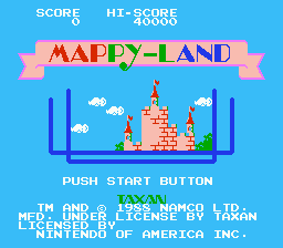 Mappy-Land — Title screen