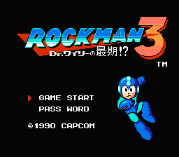 Mega Man 3 — Title screen