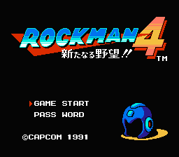 Mega Man 4 — Title screen