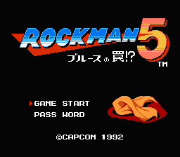 Mega Man 5 — Title screen