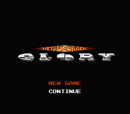Metal Slader Glory — Title screen
