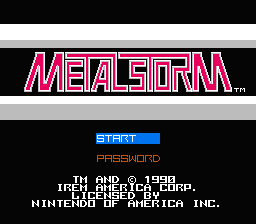 Metal Storm — Title screen