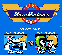 Micro Machines — Title screen