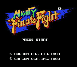 Mighty Final Fight — Title screen