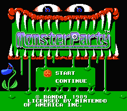 Monster Party — Title screen